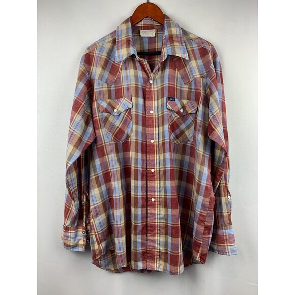 Vintage Key Mens Plaid Western Shirt Size 2XL - Picture 1 of 8